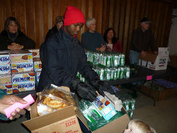 Refugee food donations